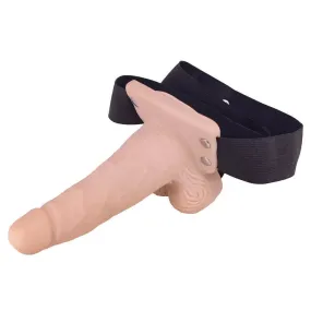 Nasswalk Toys Flesh Pink Rechargeable Hollow Strap on Dildo