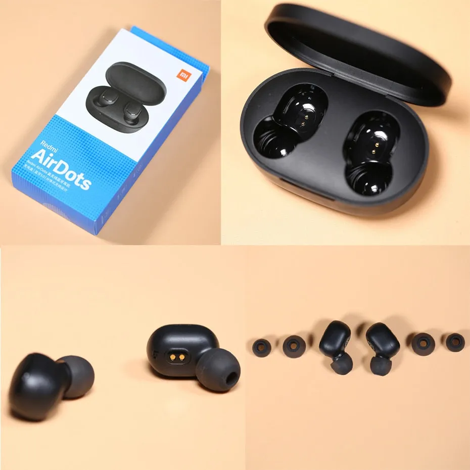 Original Xiaomi Redmi Airdots Xiaomi Wireless earphone Voice control Bluetooth 5.0 Noise reduction Tap Control