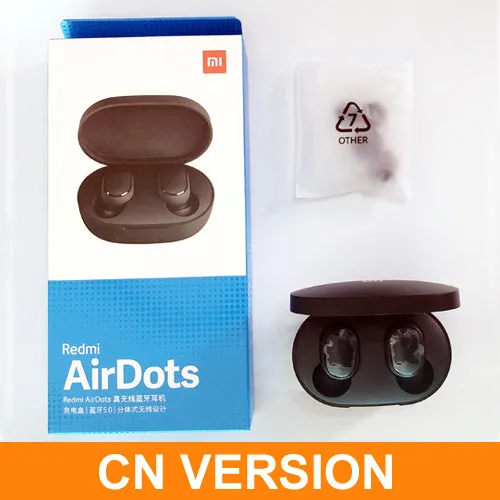 Original Xiaomi Redmi Airdots Xiaomi Wireless earphone Voice control Bluetooth 5.0 Noise reduction Tap Control