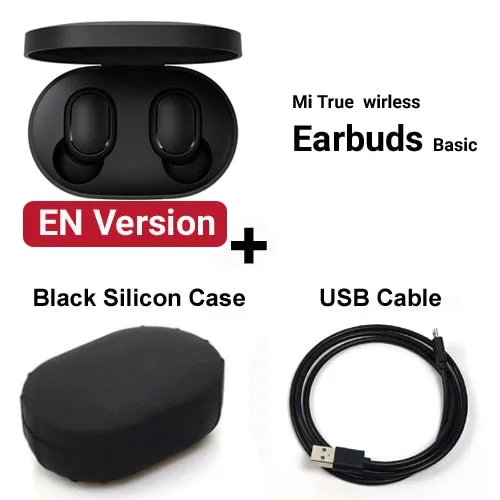 Original Xiaomi Redmi Airdots Xiaomi Wireless earphone Voice control Bluetooth 5.0 Noise reduction Tap Control