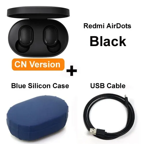 Original Xiaomi Redmi Airdots Xiaomi Wireless earphone Voice control Bluetooth 5.0 Noise reduction Tap Control