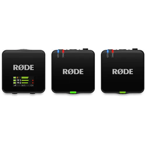 RODE Wireless GO (Gen 3) 2-Person Compact Digital Wireless Microphone System/Recorder (2.4 GHz, Black) with Two Transmitters