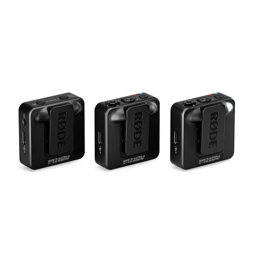 RODE Wireless GO (Gen 3) 2-Person Compact Digital Wireless Microphone System/Recorder (2.4 GHz, Black) with Two Transmitters