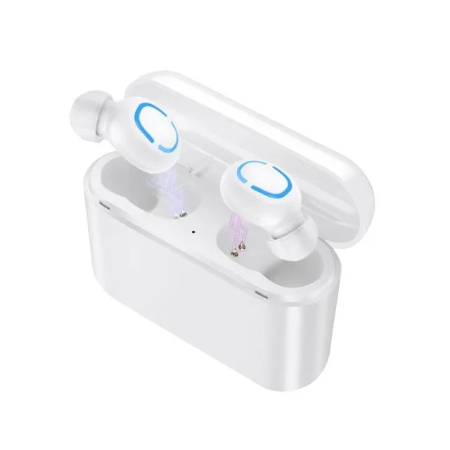 True Bluetooth 5.0 Earphone HBQ TWS Wireless Headphons Sport Handsfree Earbuds 3D Stereo Gaming Headset With Mic Charging Box