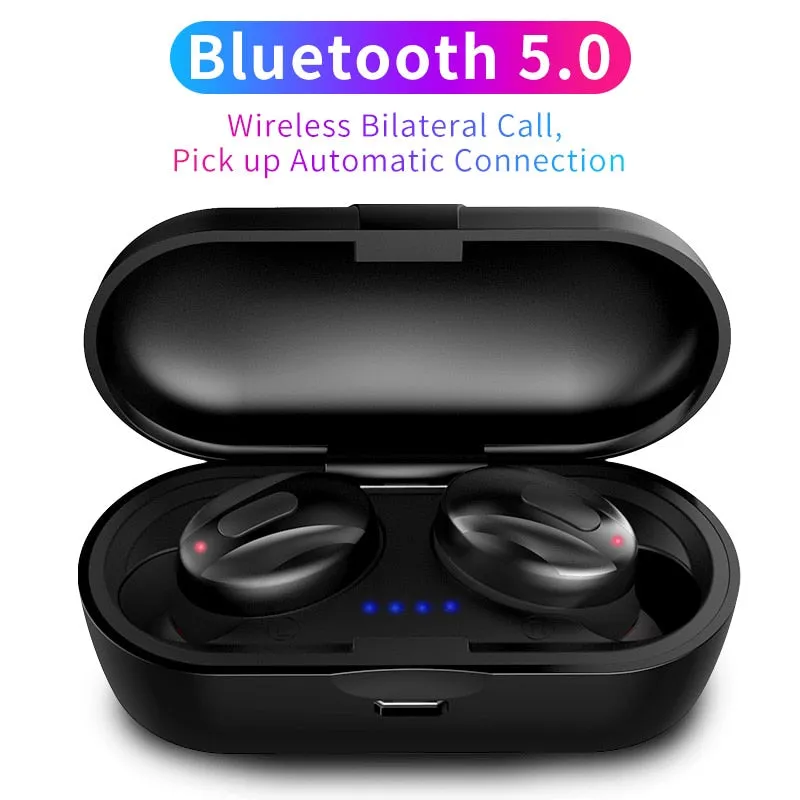 TWS V5.0 Bluetooth Earphones Sport Wireless Earbuds Handsfree Bluetooth Earphone Stereo Dual Headset For iPhone All Smartphone