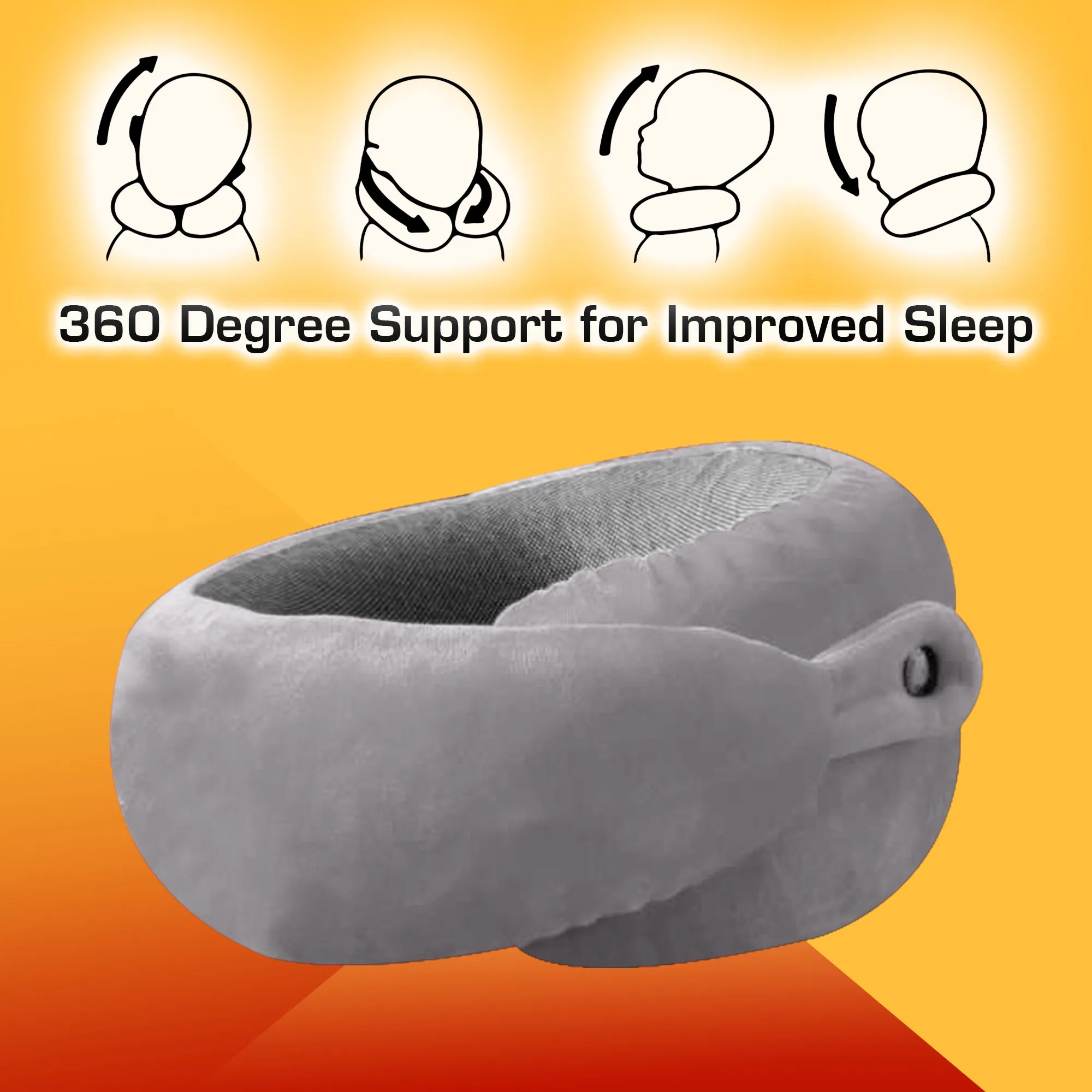 Ultrasoft Memory Foam Neck Pillow with Eye Mask and Carry Bag