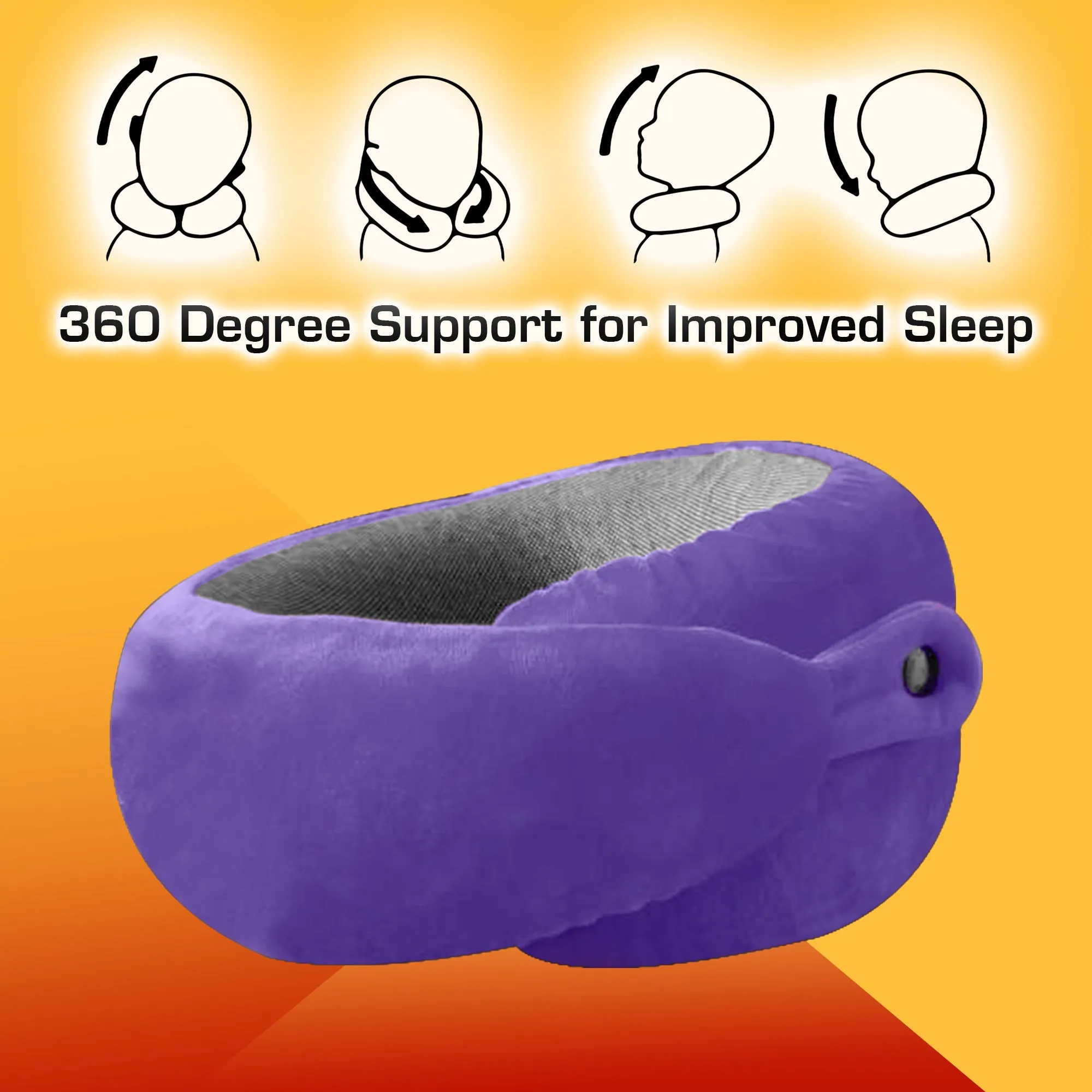 Ultrasoft Memory Foam Neck Pillow with Eye Mask and Carry Bag