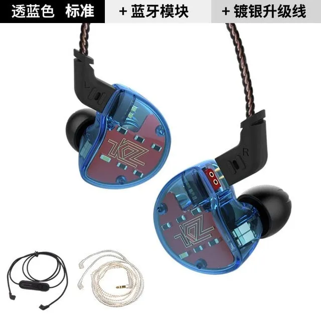 ZS10 Earphones 4BA 1 DD Hybrid In Ear Headphone HIFI Bass Headset DJ Monitor Earphone Earbuds KZ ZS6 AS10 ZST ES4 ED16 BA10