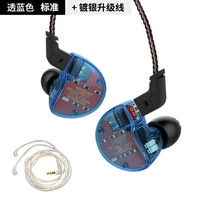 ZS10 Earphones 4BA 1 DD Hybrid In Ear Headphone HIFI Bass Headset DJ Monitor Earphone Earbuds KZ ZS6 AS10 ZST ES4 ED16 BA10